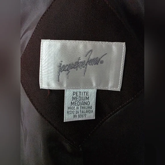 Vintage Jacqueline Ferrar Deep Purple Swing Coat Size Petite Medium - Picture 5 of 7